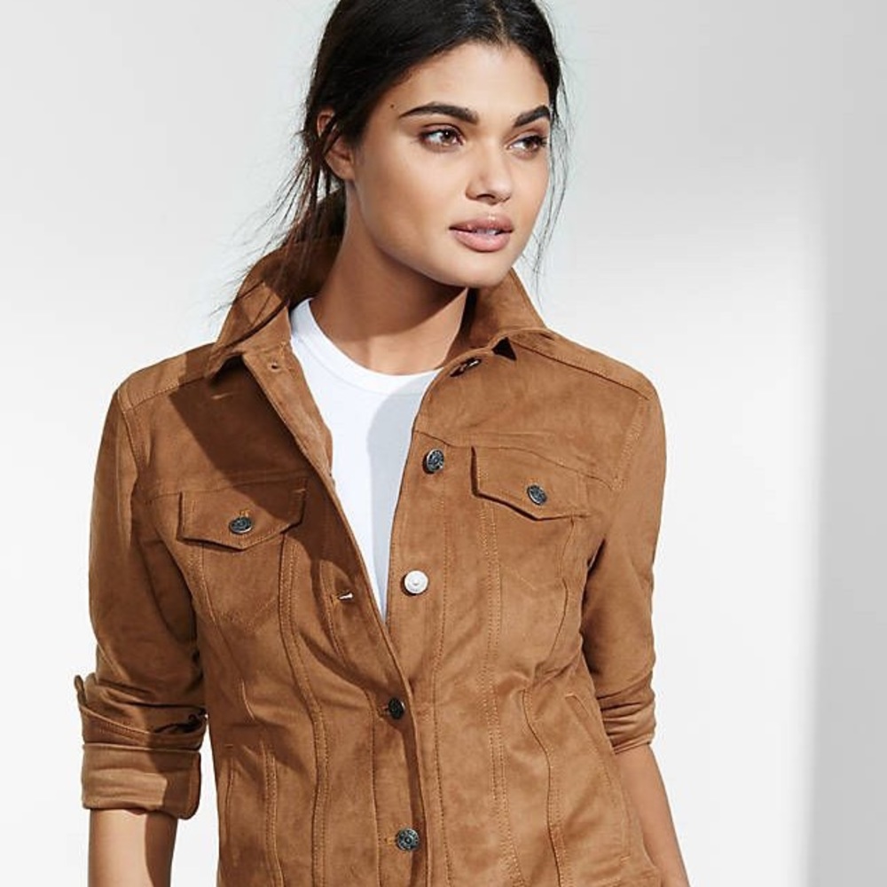 Faux suede jacket